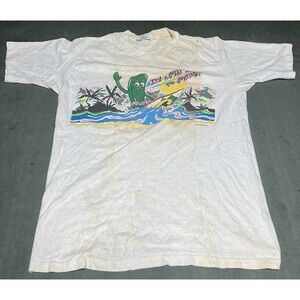 Vintage Gumby Shirt 1988 Single Stitch Village Mews 1988 Double Sided Graphics